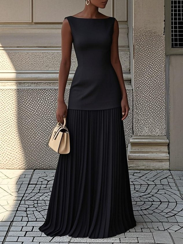 Women’s Pleated Maxi Dress