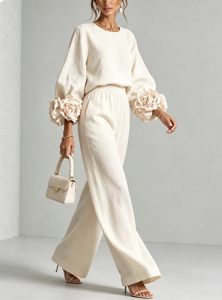 Women’s Floral Cuff Two-Piece Set