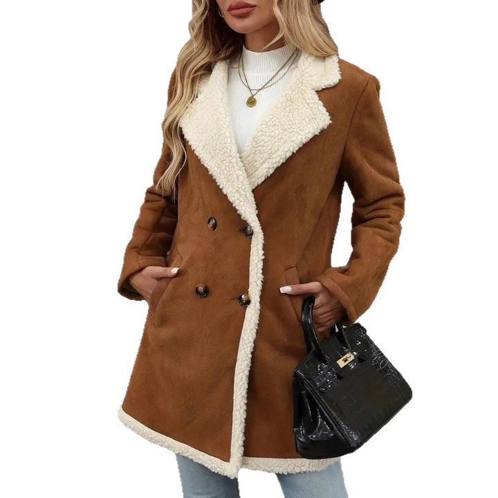 Women’s Warm Mid-Length Lapel Winter Coat