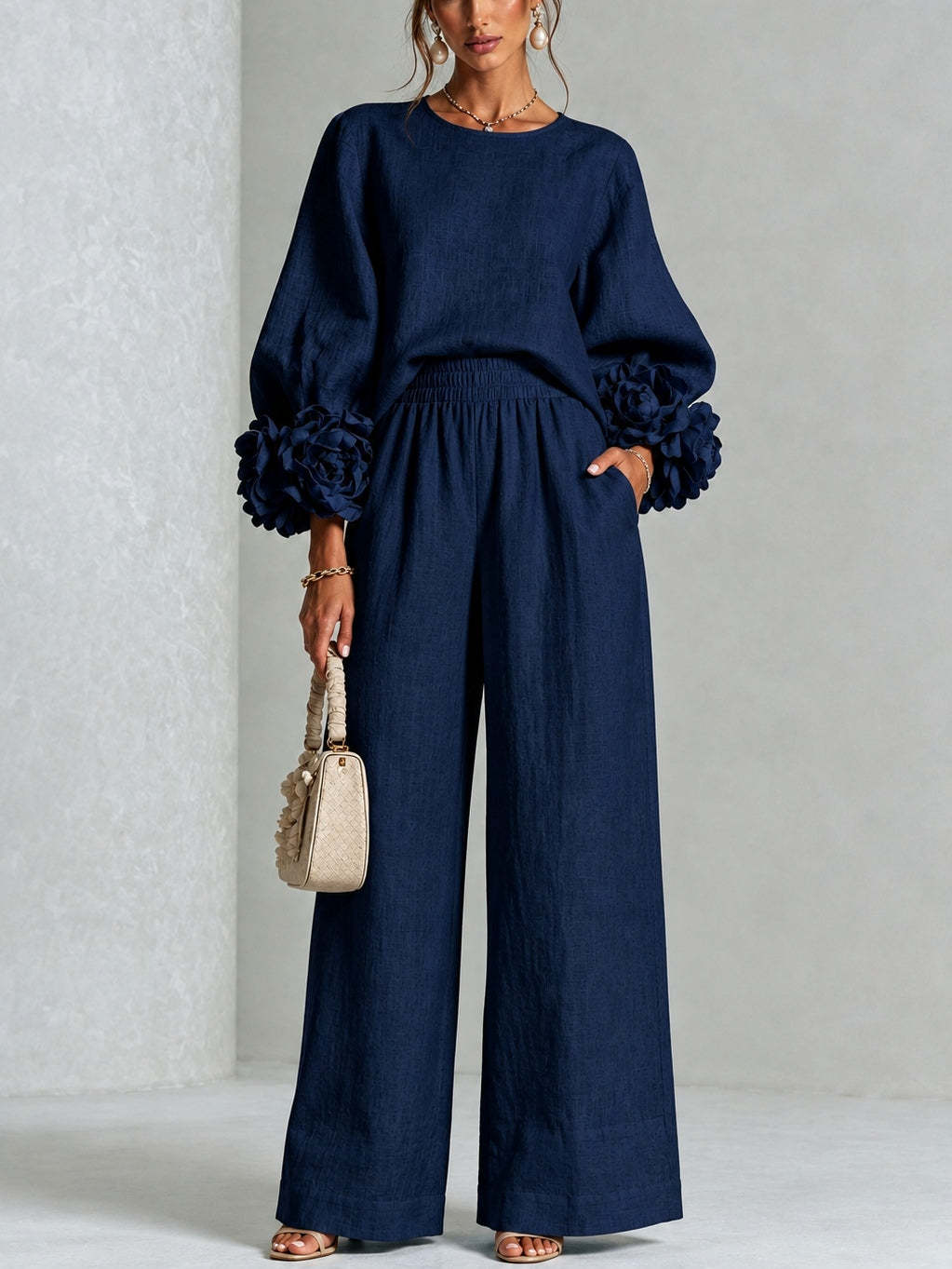 Women’s Floral Cuff Two-Piece Set