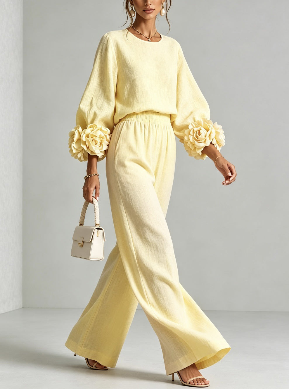 Women’s Floral Cuff Two-Piece Set