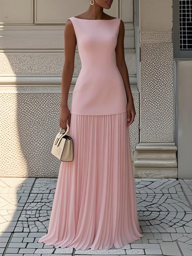 Women’s Pleated Maxi Dress