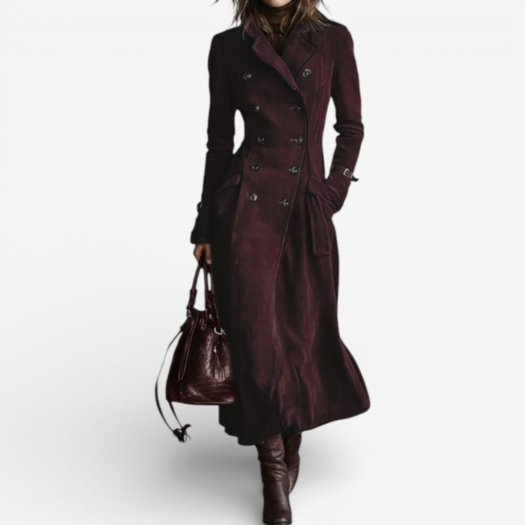 Women’s Double-Breasted Belted Longline Trench Coat