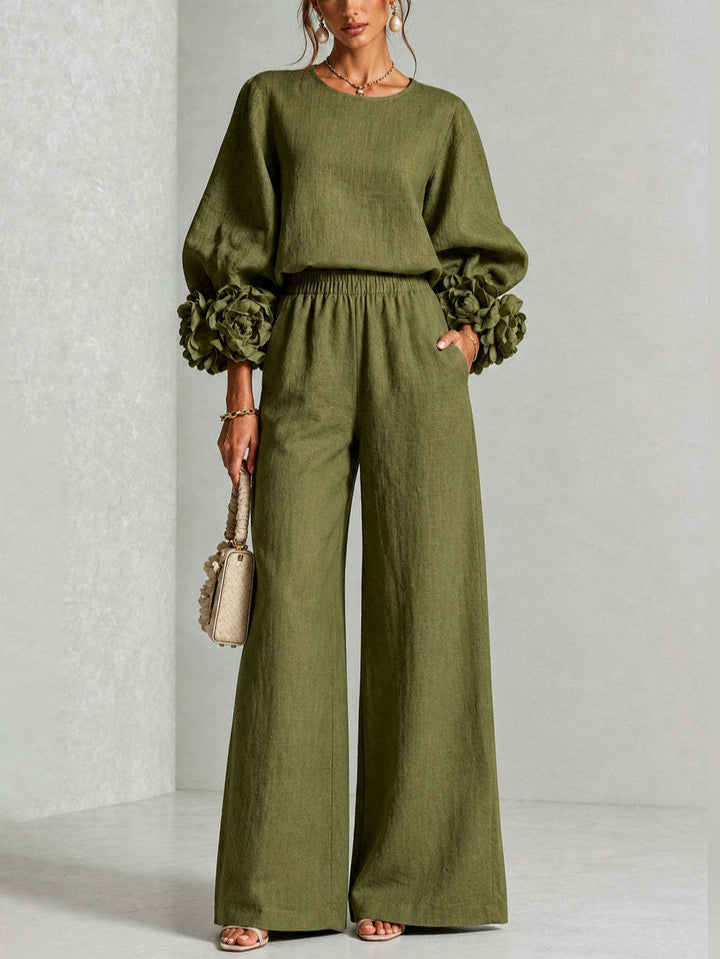Women’s Floral Cuff Two-Piece Set
