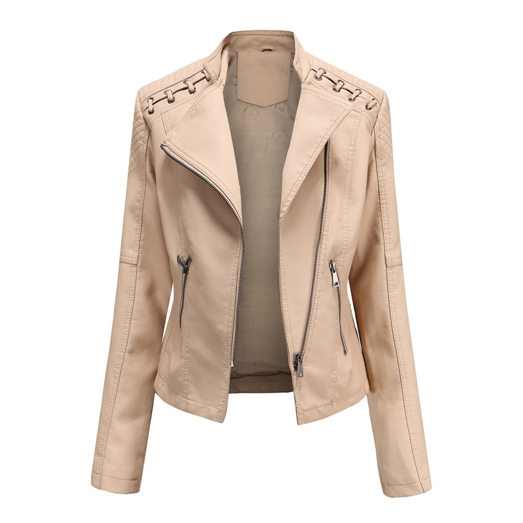 Women’s Asymmetrical Zip Quilted Moto Jacket