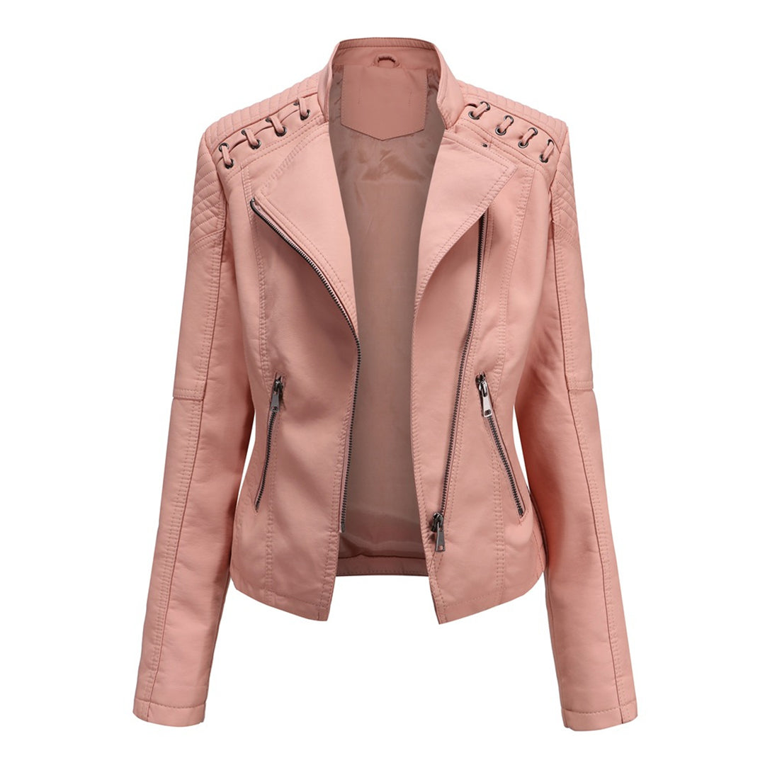 Women’s Asymmetrical Zip Quilted Moto Jacket