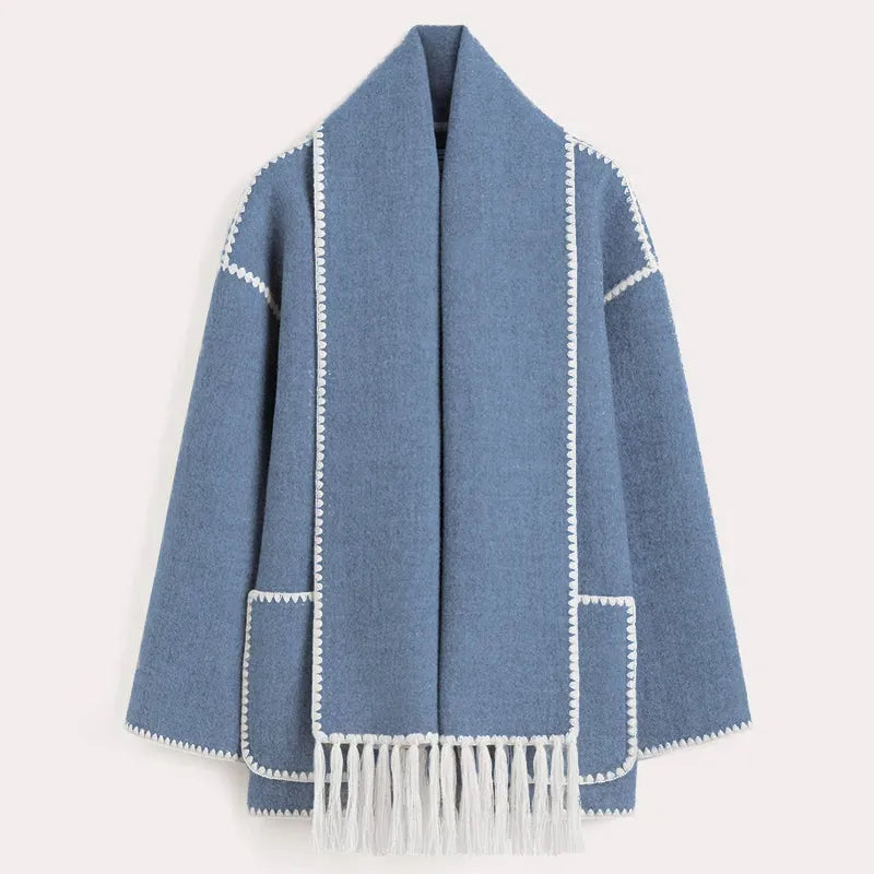 Women’s Fringed Scarf Jacket