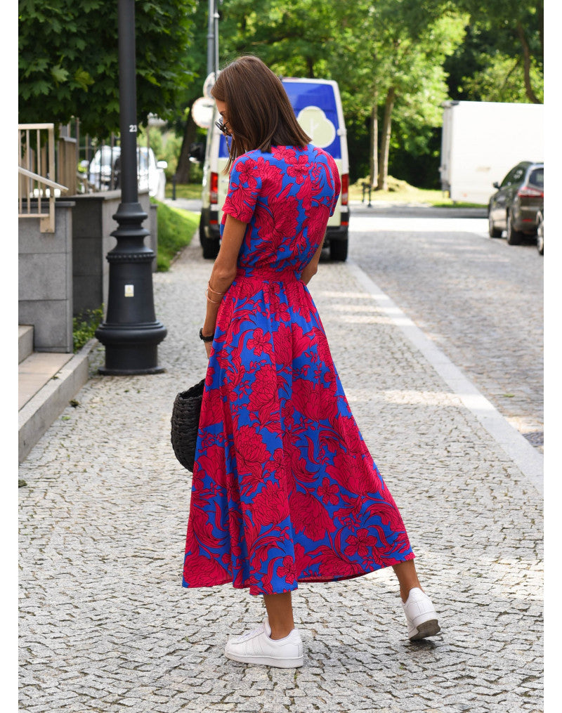 Women’s V-Neck Floral Print Dress