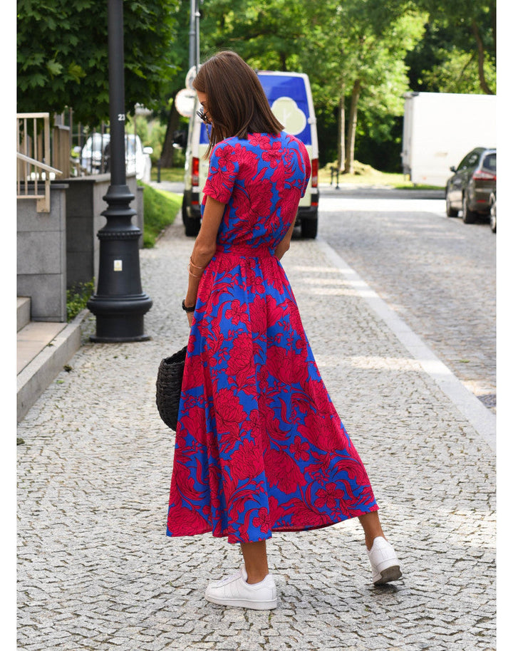 Women’s V-Neck Floral Print Dress