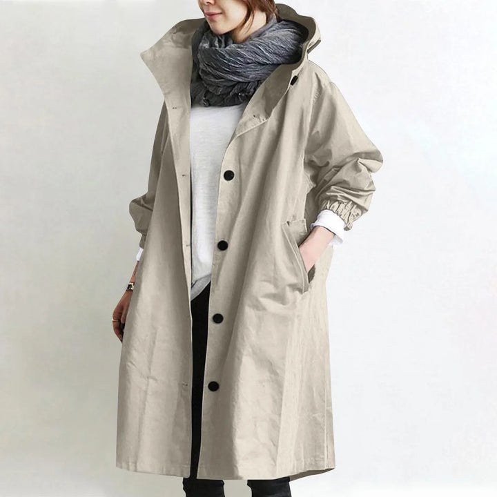 Women’s Hooded Longline Trench Coat