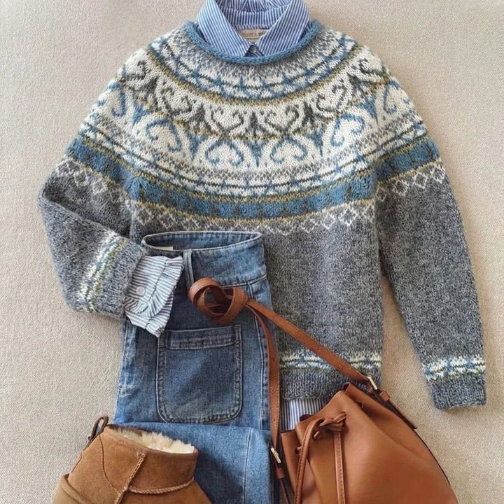 Women’s Circular Yoke Knit Sweater