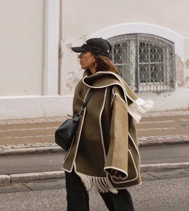 Women’s Fringed Scarf Jacket