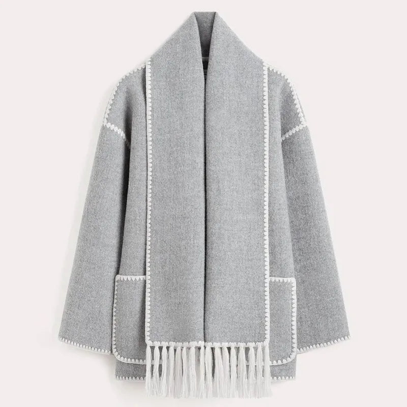 Women’s Fringed Scarf Jacket