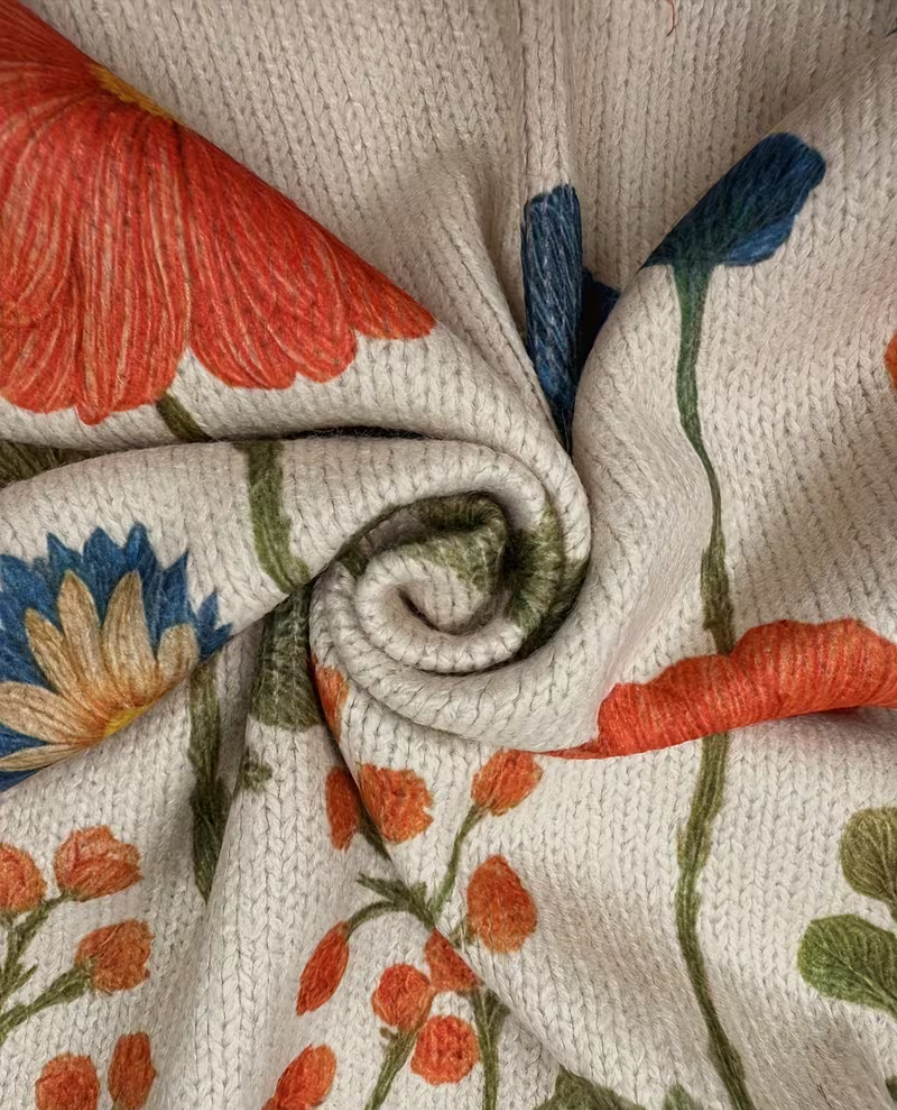 Women’s Floral Zip Up Cardigan