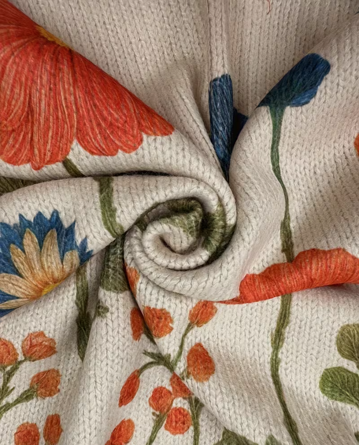 Women’s Floral Zip Up Cardigan