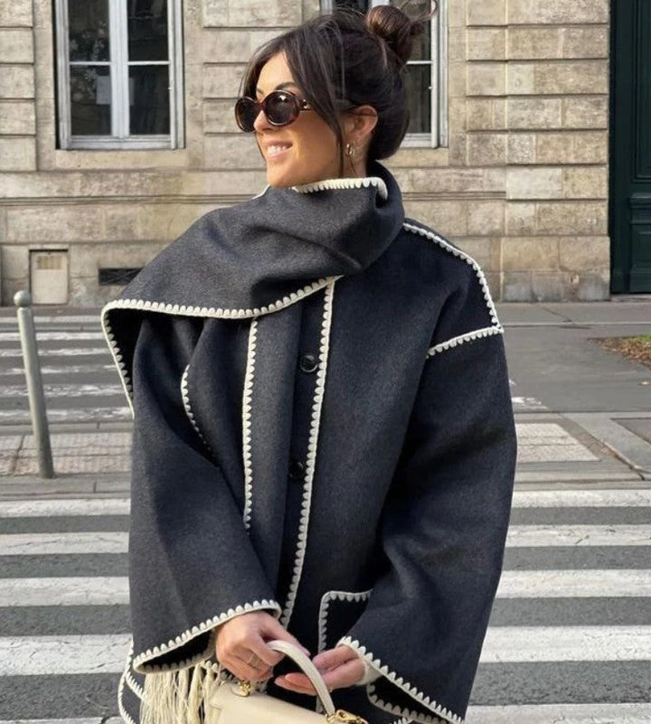 Women’s Fringed Scarf Jacket