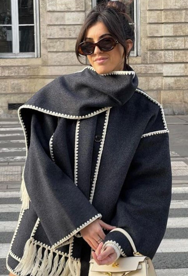 Women’s Fringed Scarf Jacket