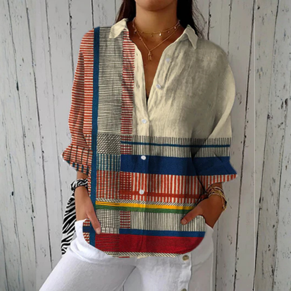 Women’s Abstract Pattern Casual Blouse