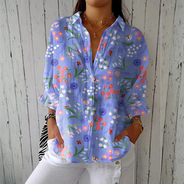 Women’s Dog Print Casual Blouse