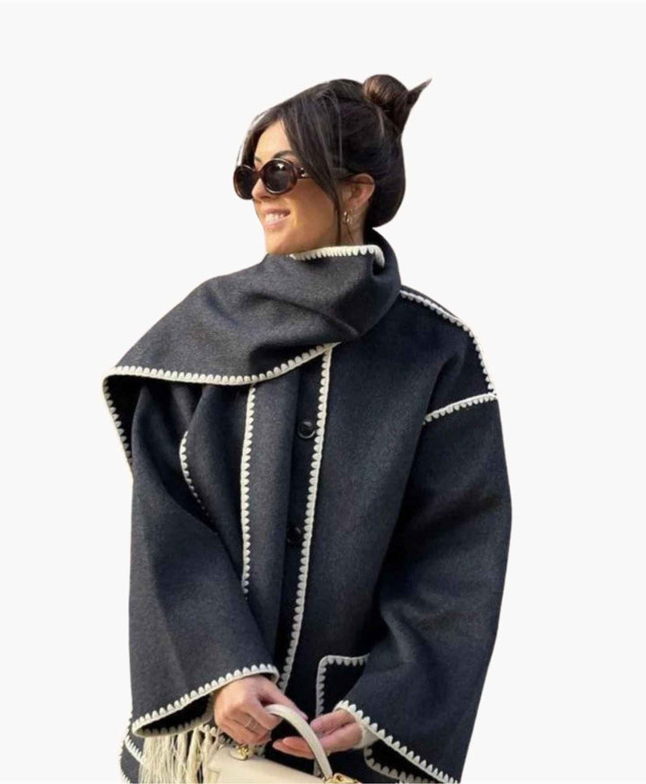 Women’s Fringed Scarf Jacket