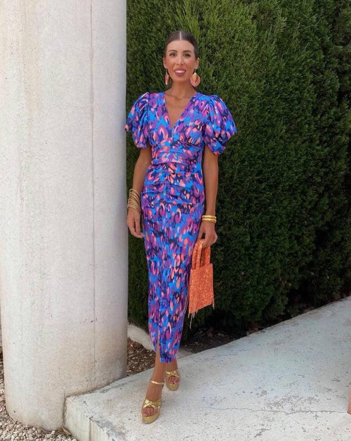 Women’s Puff Sleeve Midi Dress