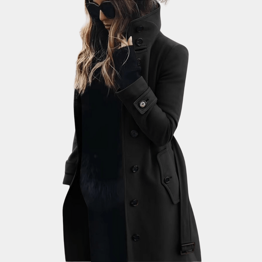 Women’s Warm Double-Breasted Belted Trench Coat