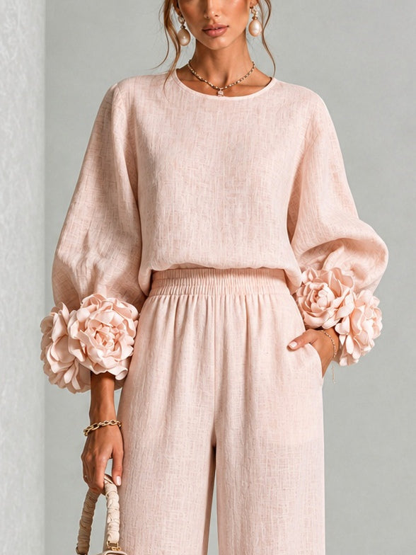 Women’s Floral Cuff Two-Piece Set