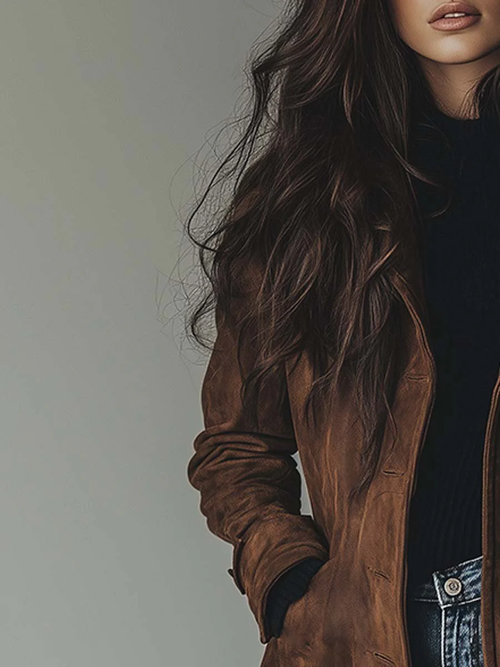 Women’s Vintage Button Front Longline Coat