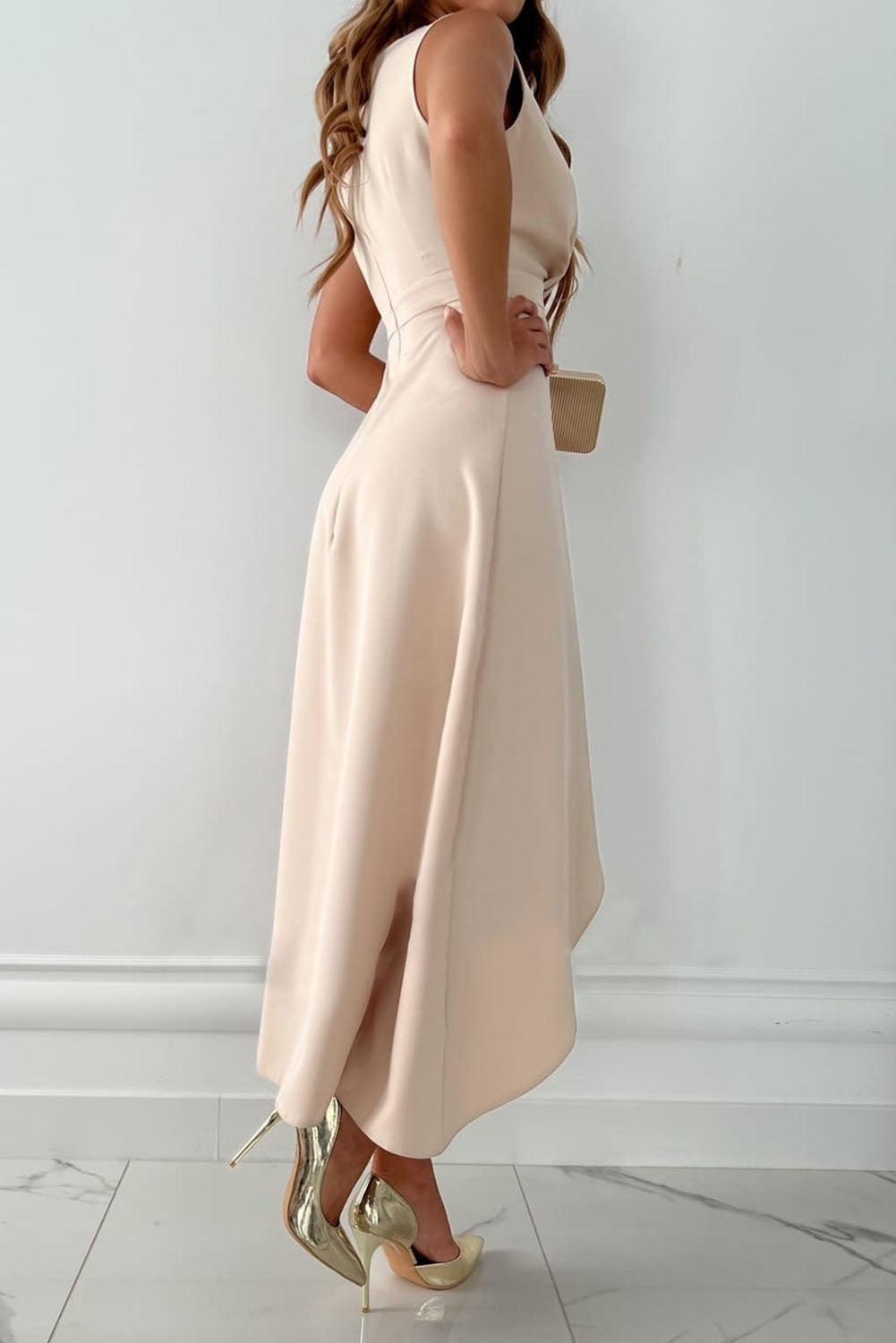 Women’s V-Neck Wrap Midi Dress