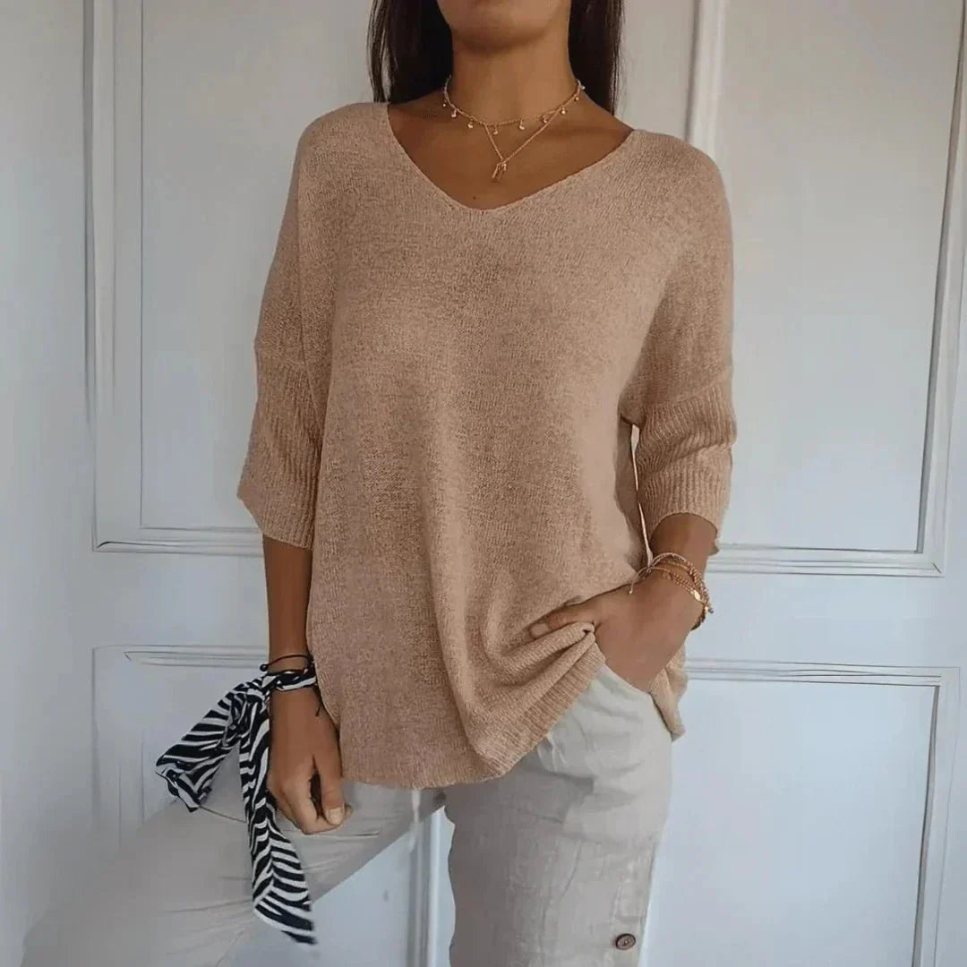 Women’s Lightweight V-Neck Pullover Sweater