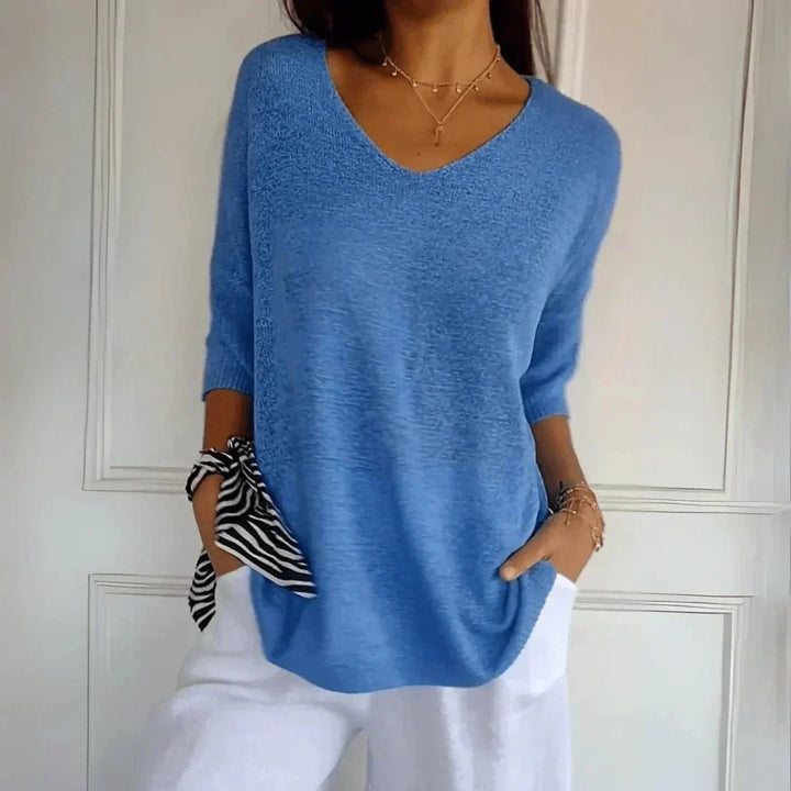 Women’s Lightweight V-Neck Pullover Sweater