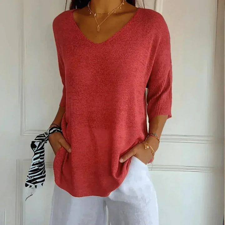 Women’s Lightweight V-Neck Pullover Sweater