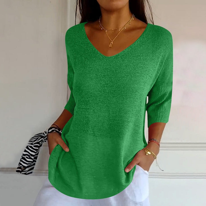 Women’s Lightweight V-Neck Pullover Sweater