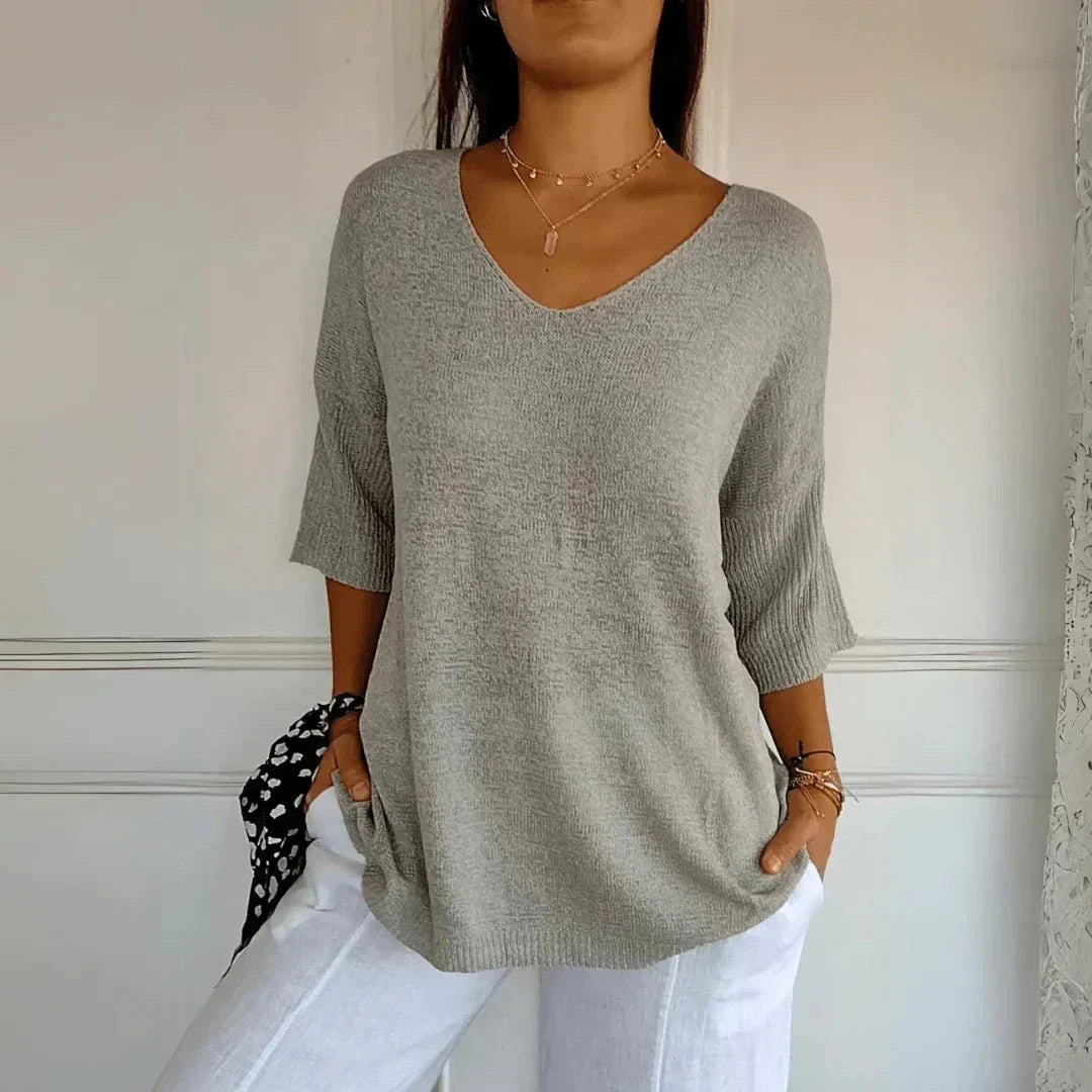 Women’s Lightweight V-Neck Pullover Sweater