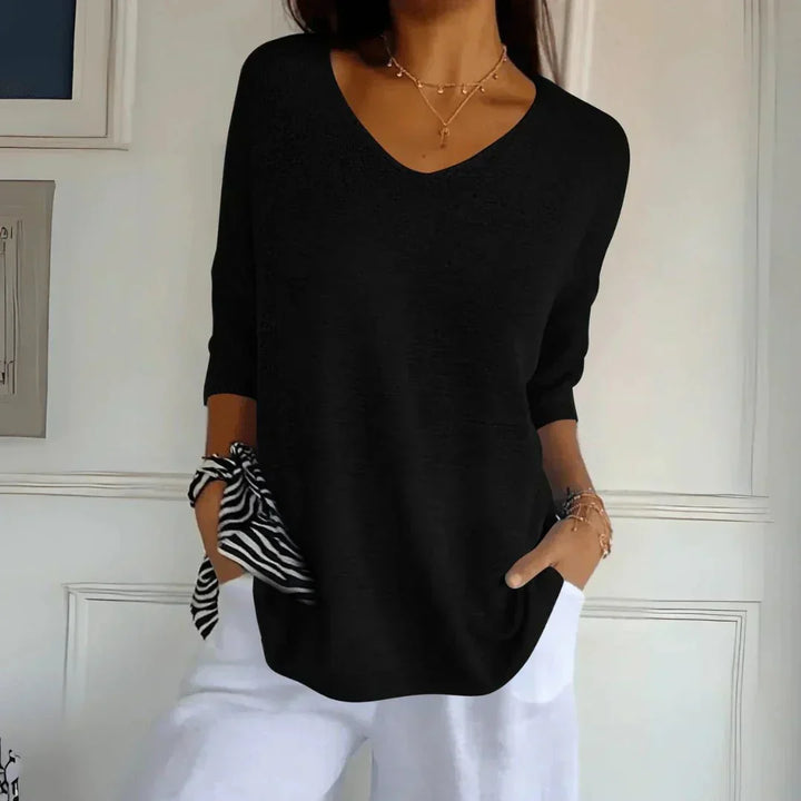 Women’s Lightweight V-Neck Pullover Sweater