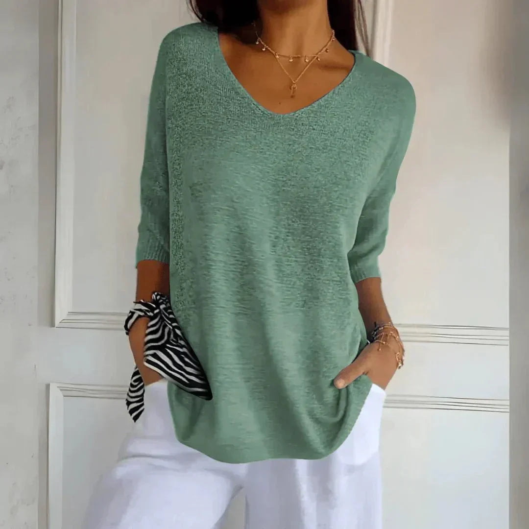 Women’s Lightweight V-Neck Pullover Sweater