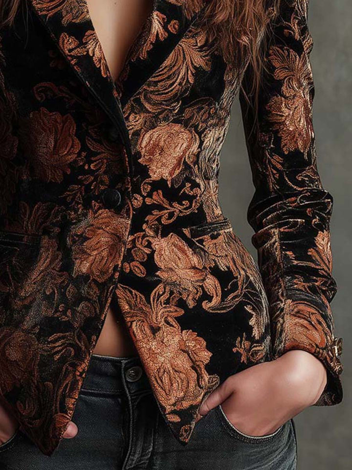 Women’s Floral Print Tailored Blazer