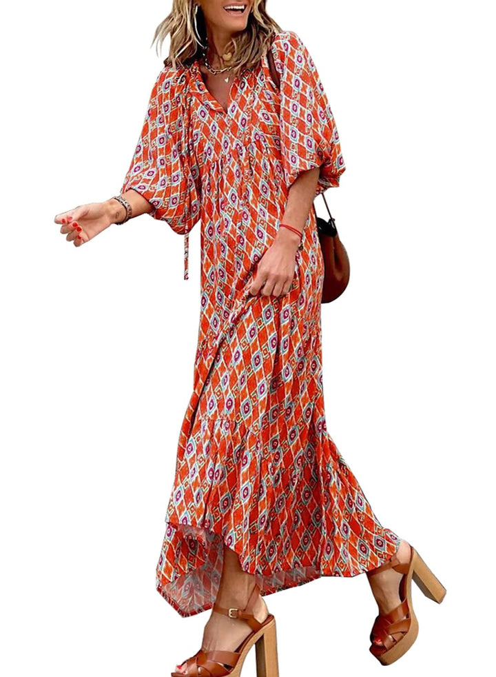 Women’s Floral Boho Maxi Dress