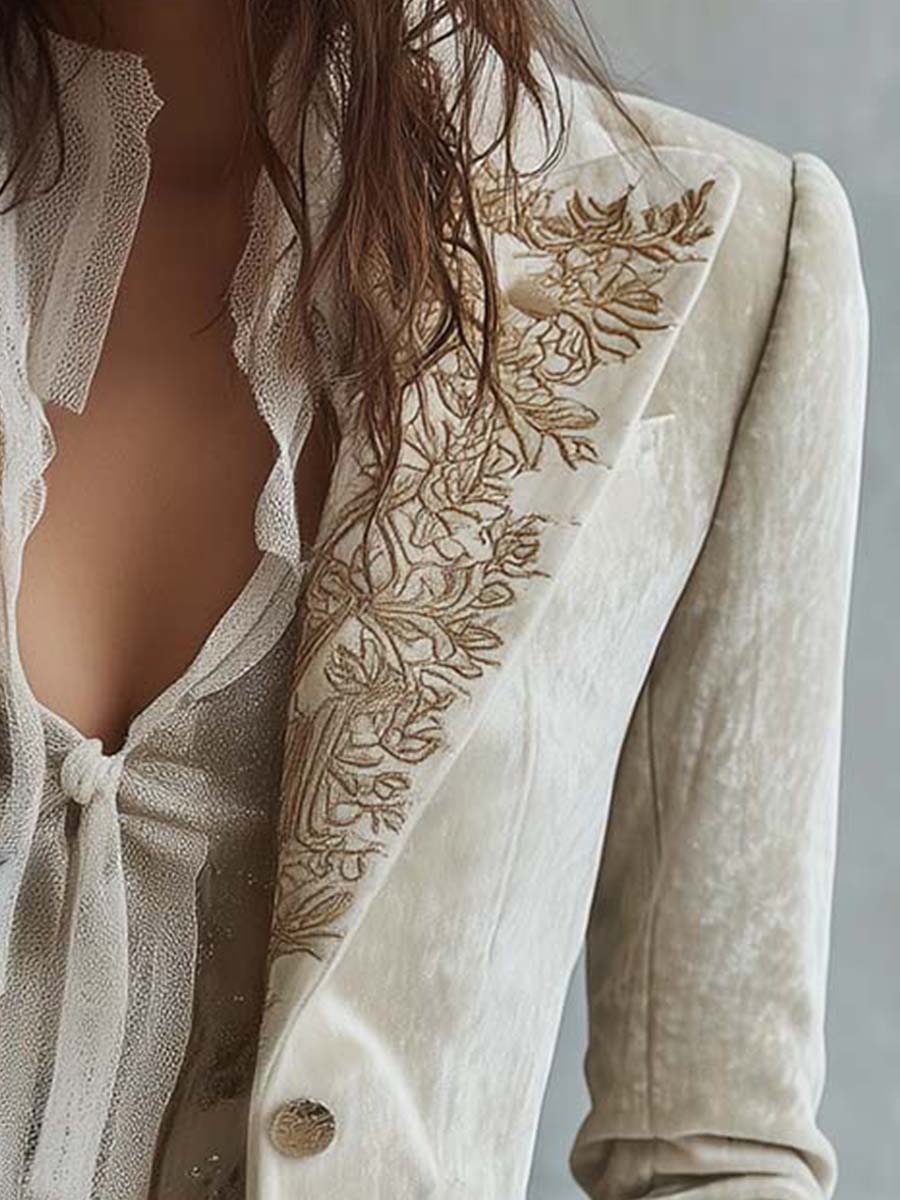 Women’s Embroidered Tailored Blazer