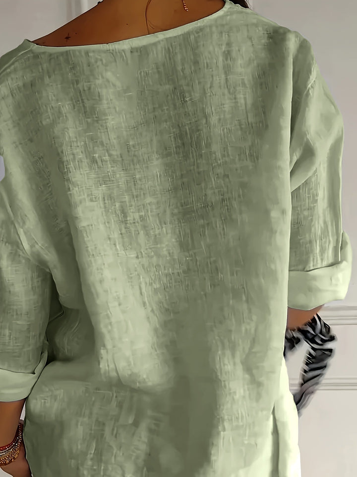 Women’s Relaxed Button-Front Blouse