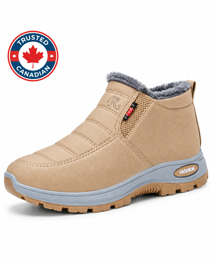 Women’s Quilted Slip-On Beige Ankle Boots