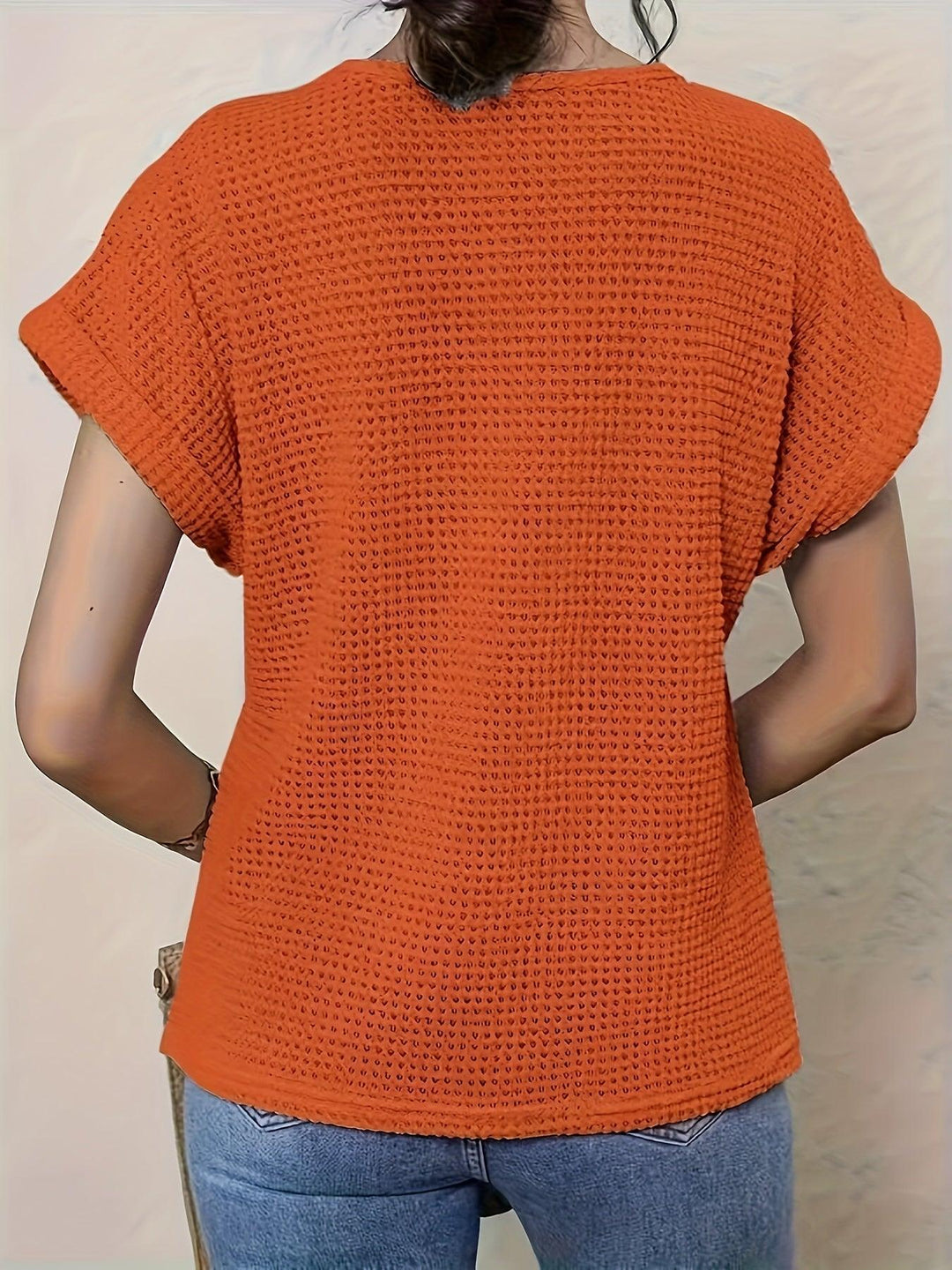 Women’s Embroidered Ruffle V Neck Top