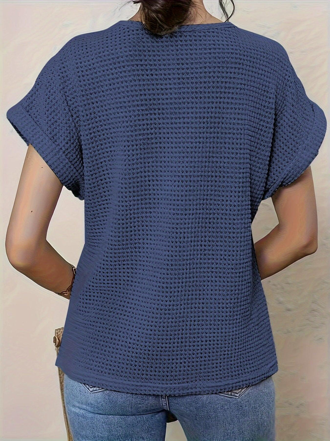 Women’s Embroidered Ruffle V Neck Top