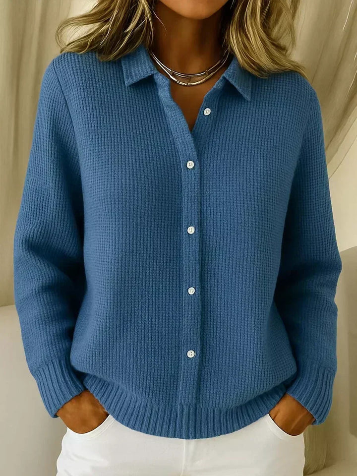 Women's Textured Knit Button-Up Cardigan
