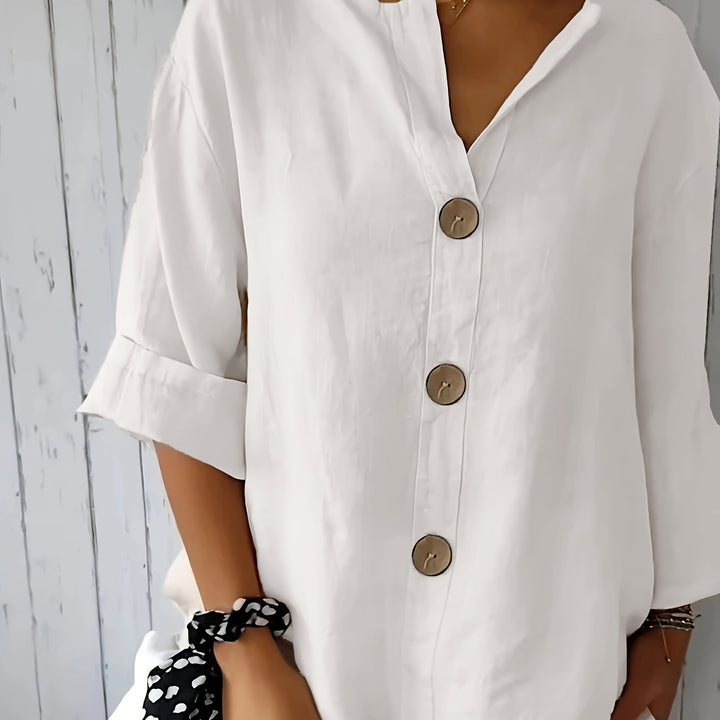 Women’s Relaxed Button-Front Blouse