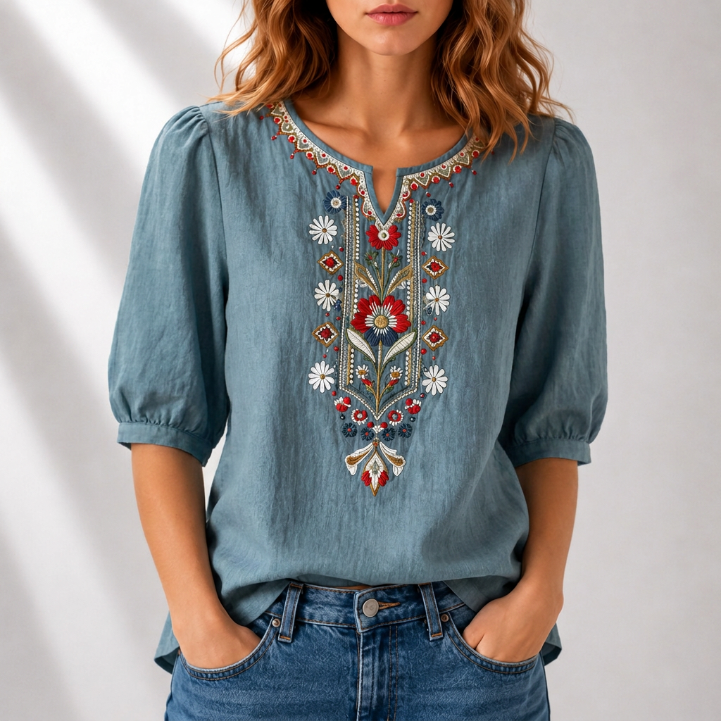 Women’s Floral Embroidered Blouse