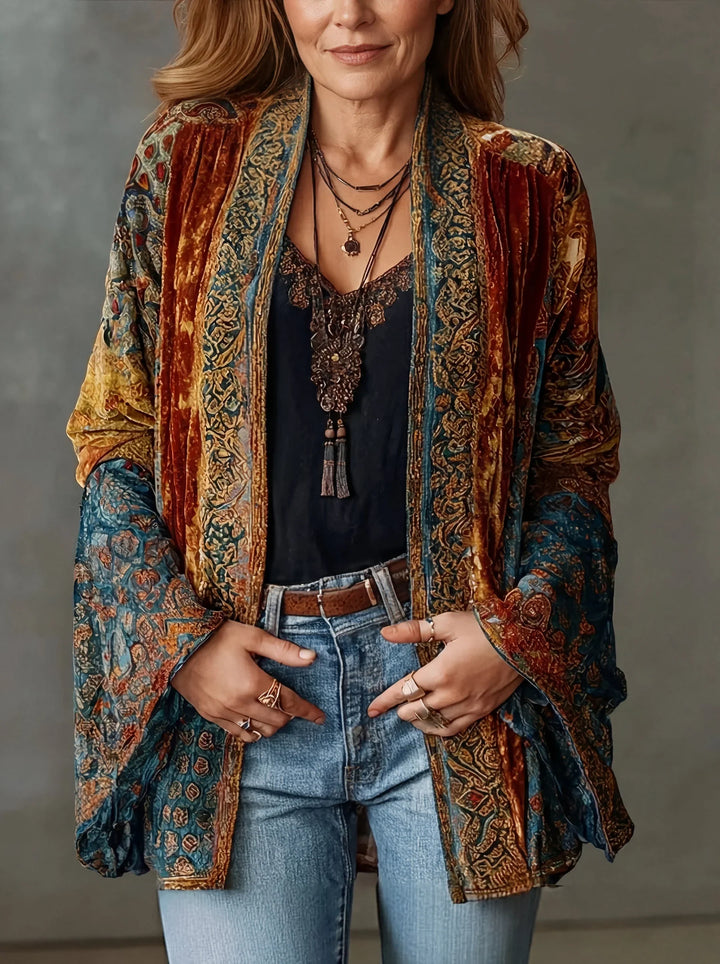 Women’s Boho Lightweight Open Front Kimono Jacket