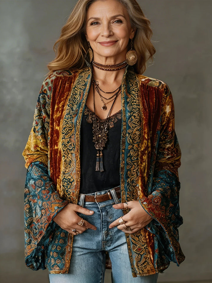 Women’s Boho Lightweight Open Front Kimono Jacket