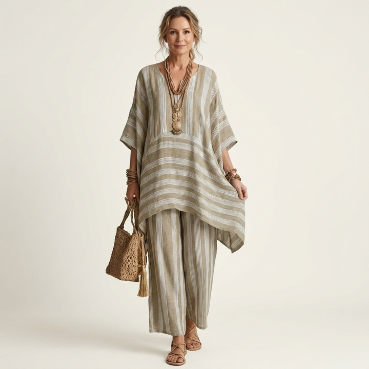 Women’s Striped Two-Piece Co-Ord Set