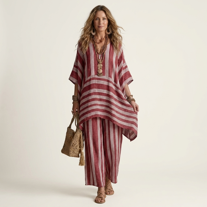 Women’s Striped Two-Piece Co-Ord Set